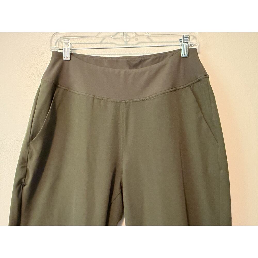 Patagonia Happy Hike Studio Pants Jogger Tapered DWR Zip Pockets Green Medium - Picture 4 of 13